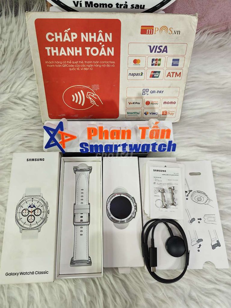 Samsung Watch 8 Classic 46 Gps 6/5/2027 trắng full. Mua bán Thiết bị đeo thông minh tại Quận Tân Phú Tp Hồ Chí Minh được đăng bởi Phan Tấn SmartWatch hình 1