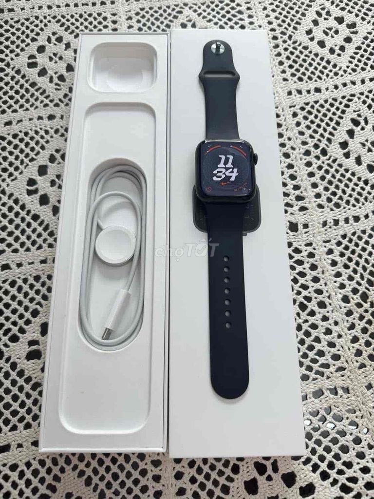 Bán apple watch sr7:45 Đen lte Esin likenew zin