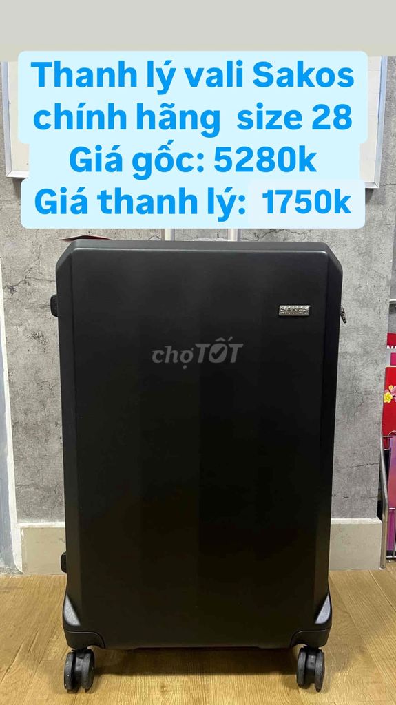 Thanh lý vali SAKOS MỸ CAO CẤP SIZE 28 (gốc 5280k)