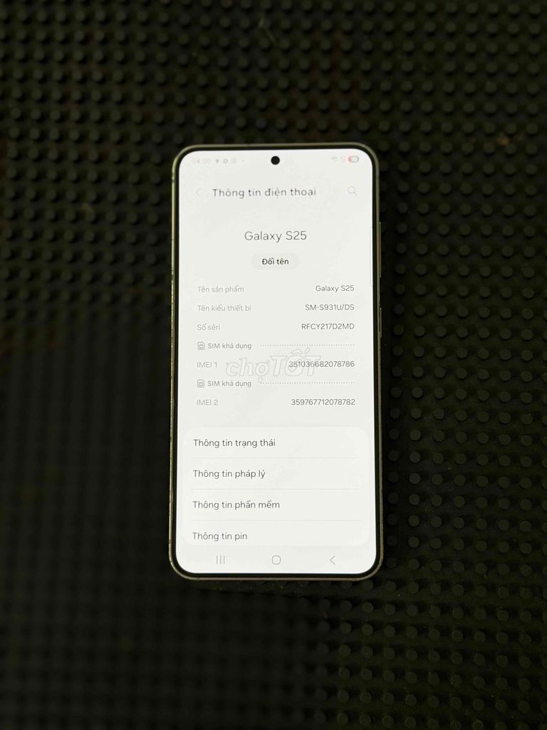 Samsung Galaxy S25 128GB Vàng nhạt Mỹ. Mua bán Điện thoại tại Quận Ngũ Hành Sơn Đà Nẵng được đăng bởi terry16 hình 1