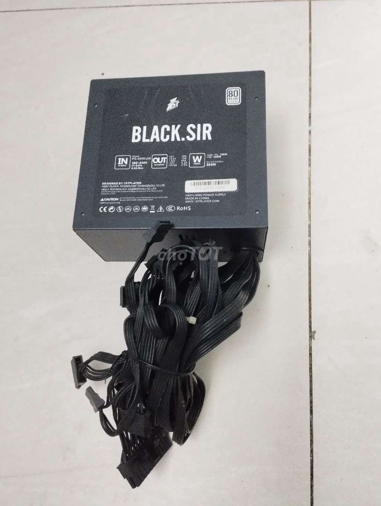 Nguồn kéo game black sir 500w 80 plus