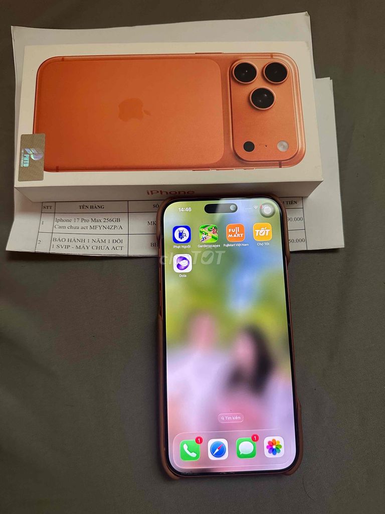 iPhone 17 Pro Max 256GB Cam Chính hãng VN. Mua bán Điện thoại tại Quận Hoàn Kiếm Hà Nội được đăng bởi Nguyễn Hoàng Phương hình 1