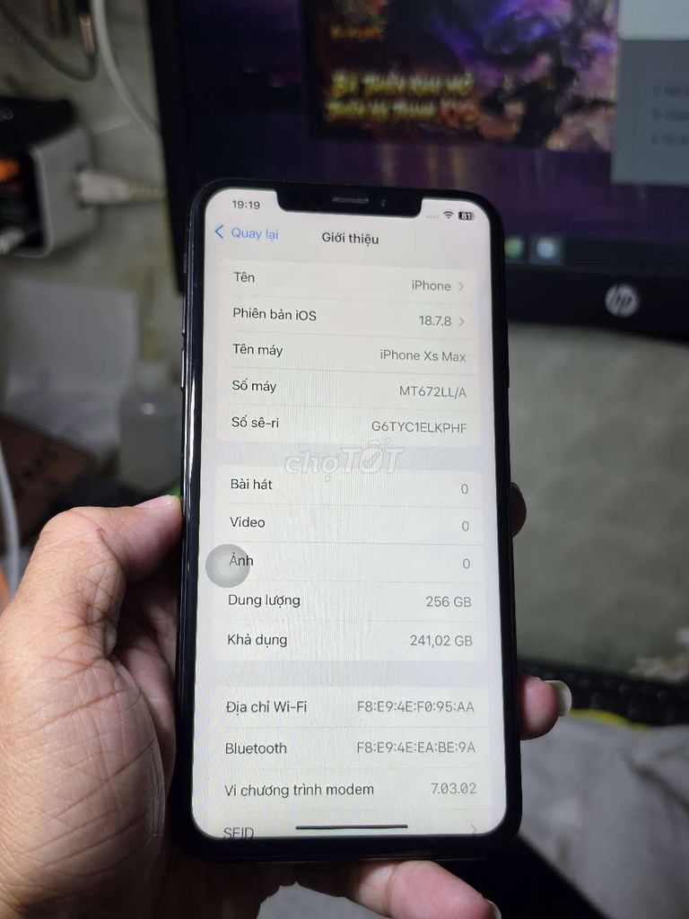  iPhone Xs Max 256GB LLA mỹ giá rẻ trải nghiệm . Mua bán Điện thoại tại Quận 8 Tp Hồ Chí Minh được đăng bởi Thiên Hòa mobile  hình 1