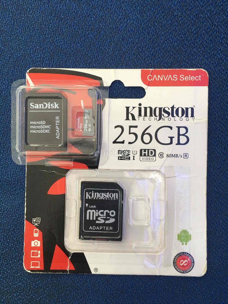 Thẻ nhớ MicroSD Kingston 256GB và Sandisk. Mua bán Phụ kiện (Màn hình, Chuột...) tại Quận Bắc Từ Liêm Hà Nội được đăng bởi Pham Tuoi hình 1