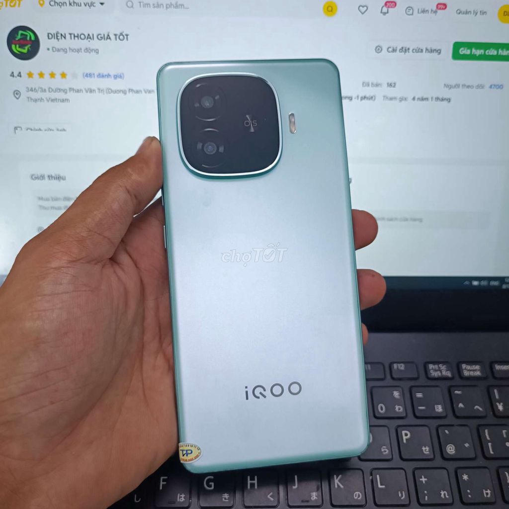 VIVO IQOO Z9 TURBO 12G/256GB SNAP 8S GEN 3 . Mua bán Điện thoại tại Quận Bình Thạnh Tp Hồ Chí Minh được đăng bởi Dân Mobile hình 1