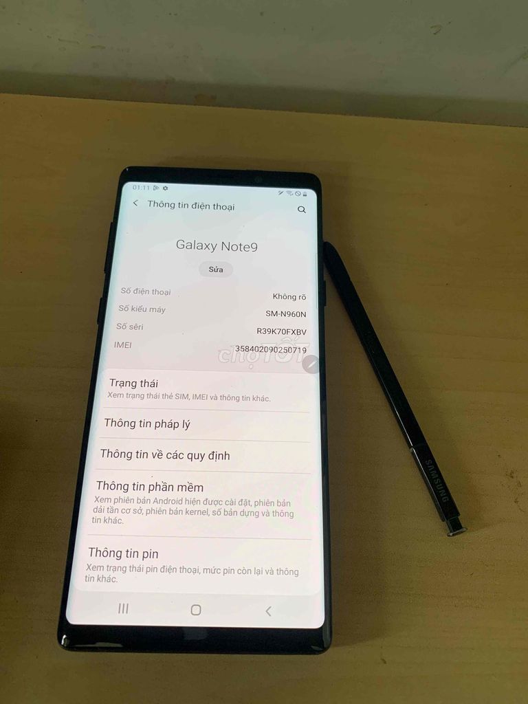 Samsung Note 9 8/512 Hàn - máy đẹp - Ko bớt