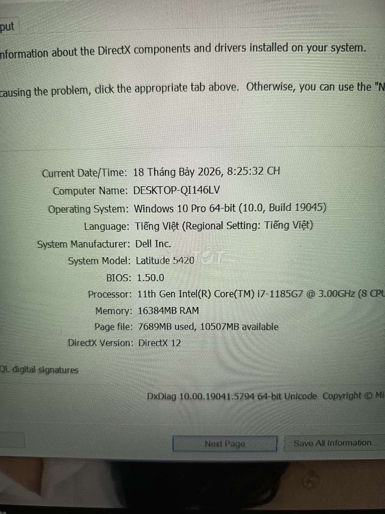 Dell Latitude 5420 i7-1185G7 16GB Bạc. Mua bán Laptop tại Quận Tân Bình Tp Hồ Chí Minh được đăng bởi Vinh Thuỳ hình 1