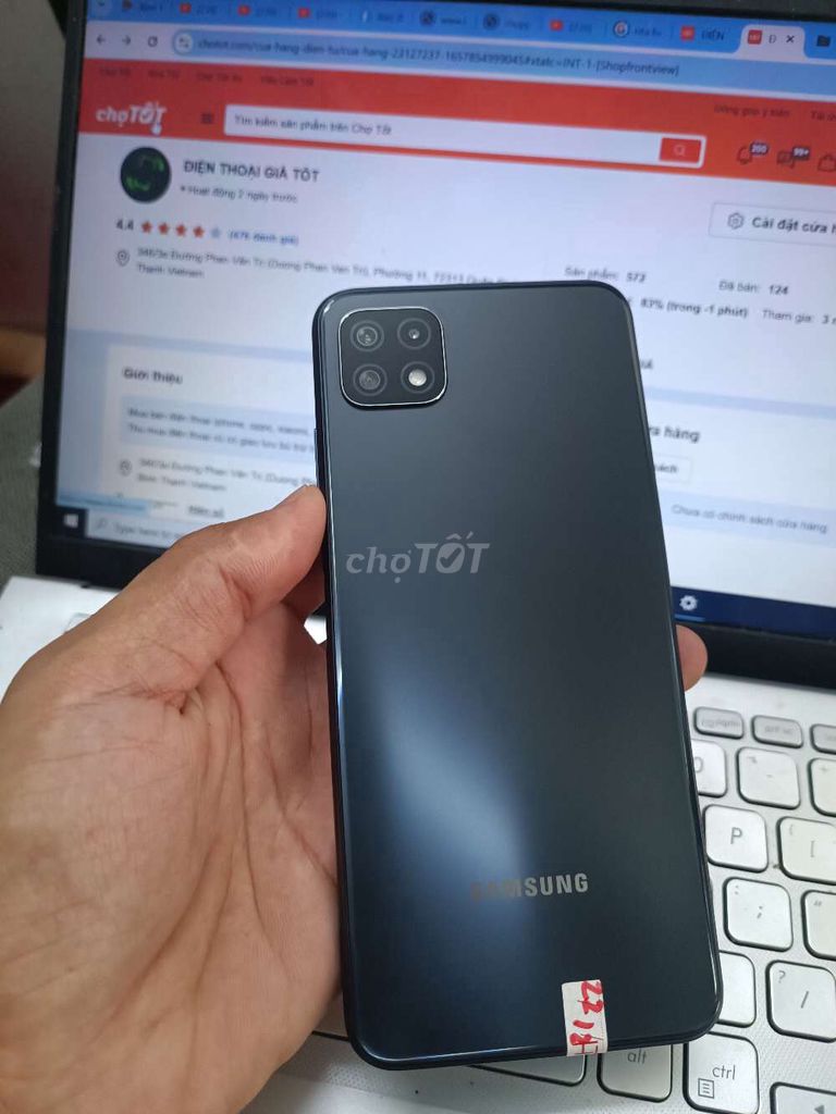 SAMSUNG A22 5G 8GB.128GB PIN 5000 DIMENSITY 700. Mua bán Điện thoại tại Quận Bình Thạnh Tp Hồ Chí Minh được đăng bởi Dân Mobile hình 1