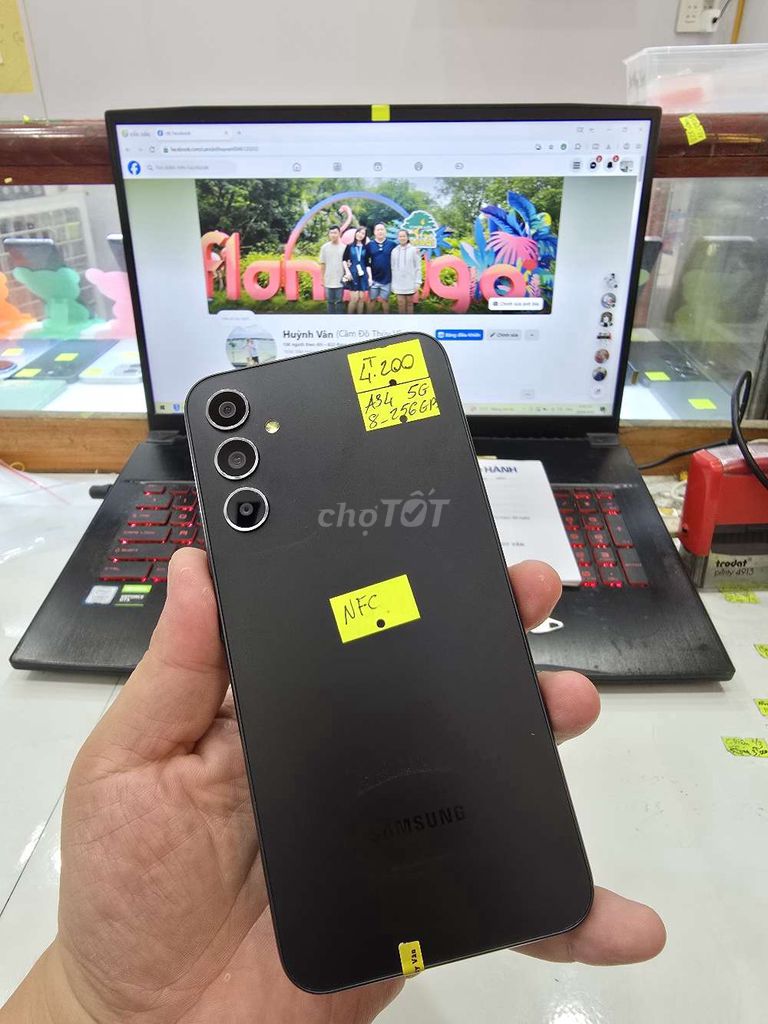 Samsung Galaxy A34 Đen 256GB. Mua bán Điện thoại tại Thành phố Long Xuyên An Giang được đăng bởi Facebook Cầm Đồ Thúy Vân hình 1