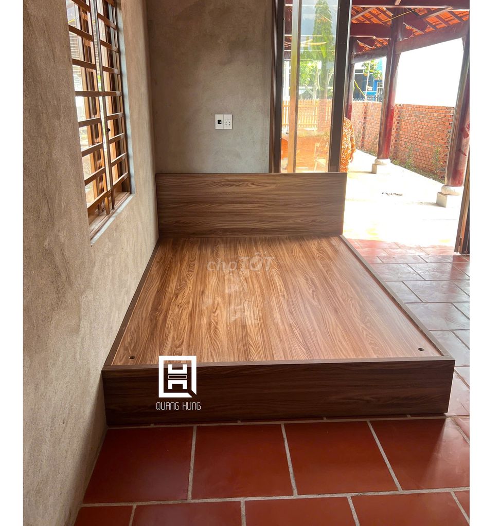 GIƯỜNG GỖ MDF-GIƯỜNG MDF-GIƯỜNG MDF-GIƯỜNG GỖ MDF. Mua bán Giường, chăn ga gối nệm tại Thị xã Tân Uyên Bình Dương được đăng bởi Nội Thất Quang Hùng TD hình 1