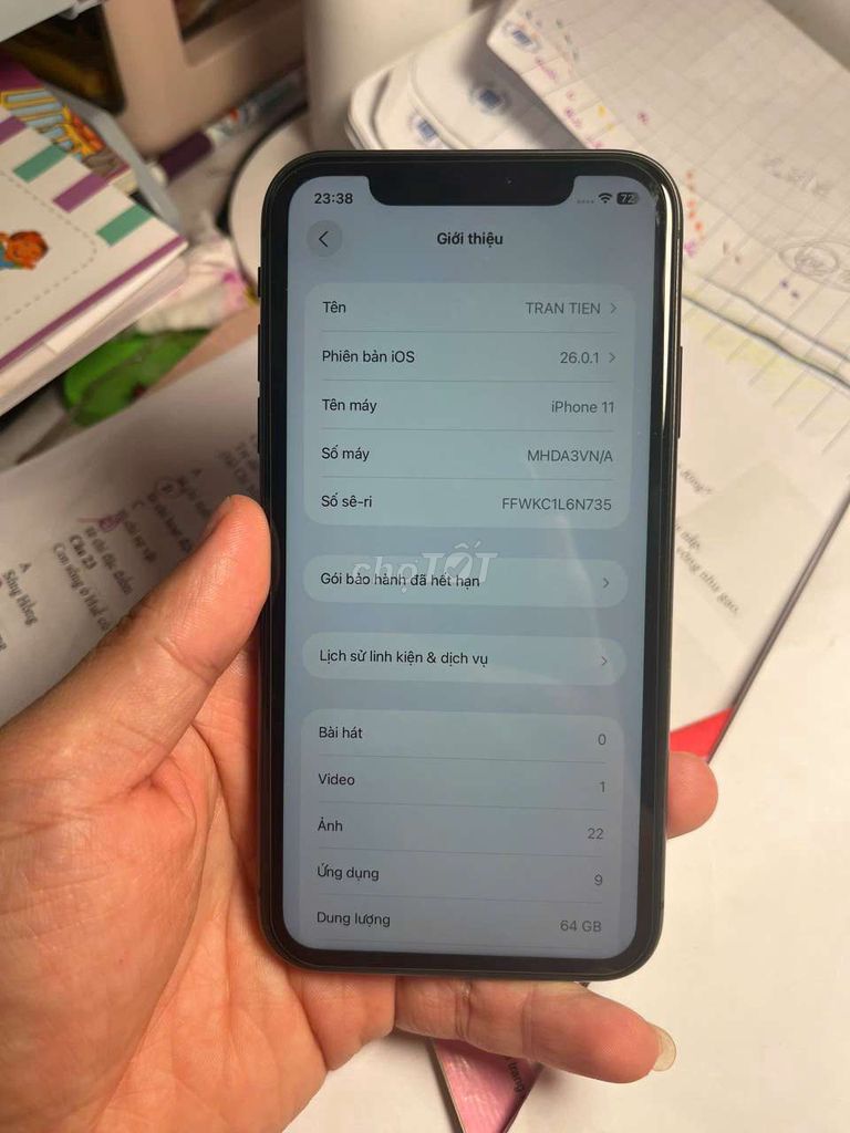 iPhone 11 64GB Đen VNA Đã thay pin. Mua bán Điện thoại tại Quận Nam Từ Liêm Hà Nội được đăng bởi Trần Tiến hình 1