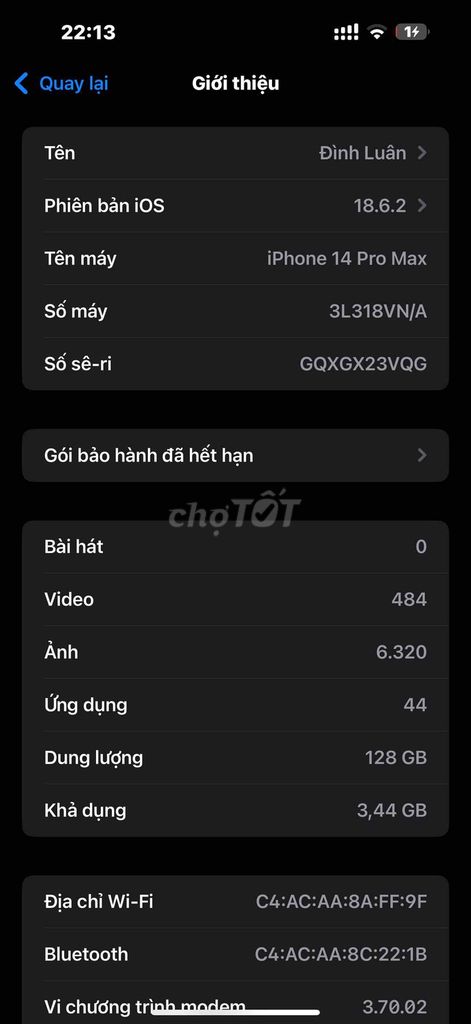 LÊN ĐỜI BÁN 14PROMAX MÁY MUA TGDD. Mua bán Điện thoại tại Huyện Gia Lâm Hà Nội được đăng bởi Đình Long hình 1
