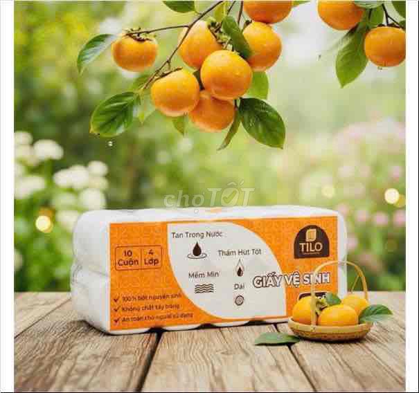 Giấy vệ sinh Tilo 4 lớp bịch 10 cuộn. Mua bán Thiết bị vệ sinh, nhà tắm tại Thành phố Hà Tĩnh Hà Tĩnh được đăng bởi Đại Lý Quang Trung hình 1