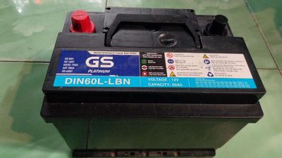 Ắc quy ô tô GS DIN60L-LBN 60Ah 12V