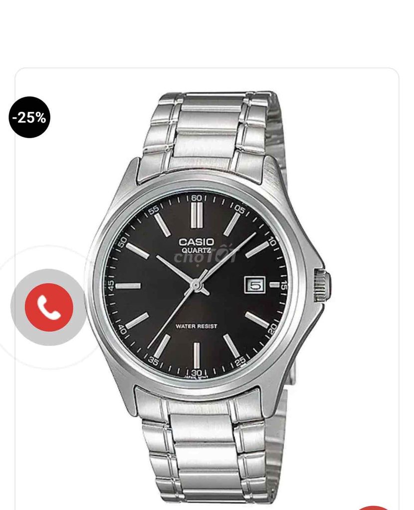 Đồng hồ Casio Nam Bạc Kim loại. Mua bán Thiết bị đeo thông minh tại Quận Hoàn Kiếm Hà Nội được đăng bởi Chuyên bàn ghế gỗ  hình 1