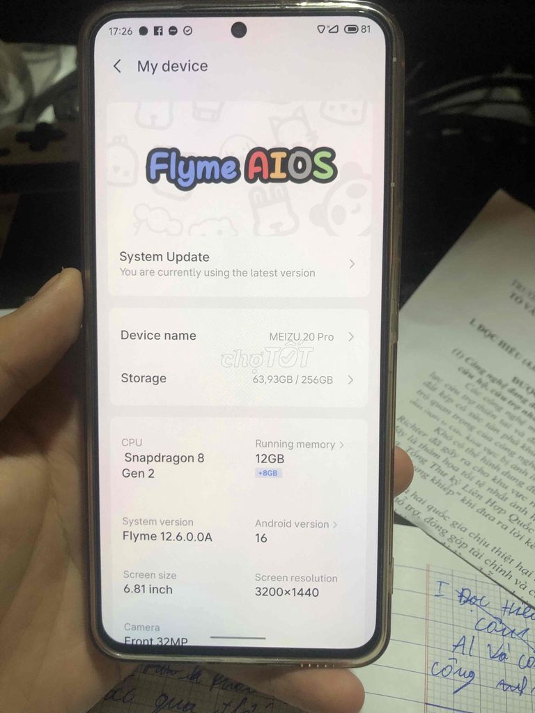Meizu 20 Pro 12GB/256GB Trắng. Mua bán Điện thoại tại Huyện Sa Thầy Kon Tum được đăng bởi huy bùi hình 1