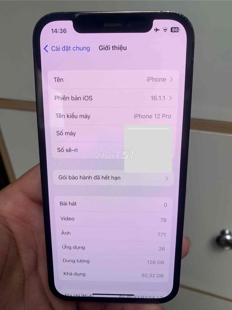 iPhone 12 Pro Xanh dương, 128GB, Lock, Đã sử dụng. Mua bán Điện thoại tại Quận Ninh Kiều Cần Thơ được đăng bởi Thiện Huy hình 1