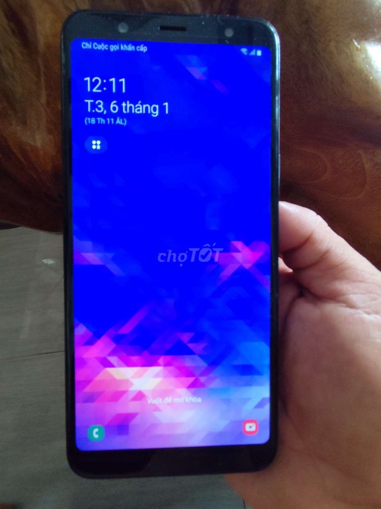 Samsung A6 Plus Xanh. Mua bán Điện thoại tại Huyện Đất Đỏ Bà Rịa - Vũng Tàu được đăng bởi Huỳnh Lê Tú hình 1