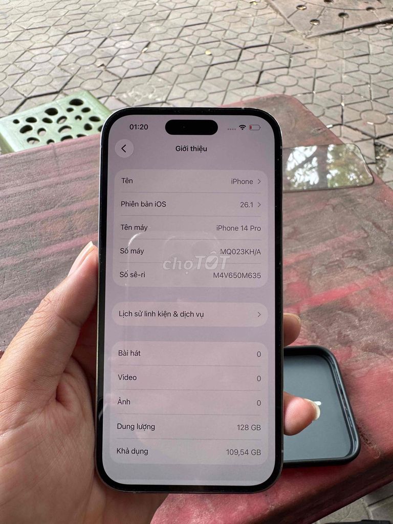 Apple iPhone 14 Pro 128GB Trắng Đã qua sử dụng. Mua bán Điện thoại tại Huyện Cẩm Giàng Hải Dương được đăng bởi Hùng hình 1