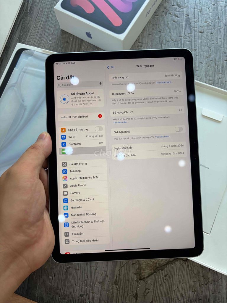 Apple iPad Air M2 11 inch 128GB. Mua bán Máy tính bảng tại Huyện Thanh Trì Hà Nội được đăng bởi Đoàn Xuân Tùng hình 1