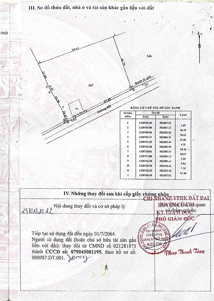 MT đường 799, ngang 65m, xã An Phú, Củ Chi cách sông SG 400m