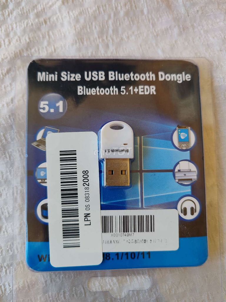 Bộ chuyển đổi Bluetooth USBBluetooth 5.0.Màu trắng
