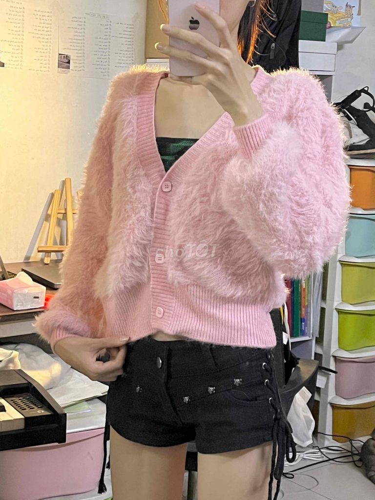 Áo khoác cardigan nữ lông mềm. Mua bán Quần áo tại Quận Bình Thạnh Tp Hồ Chí Minh được đăng bởi Passdo hình 2