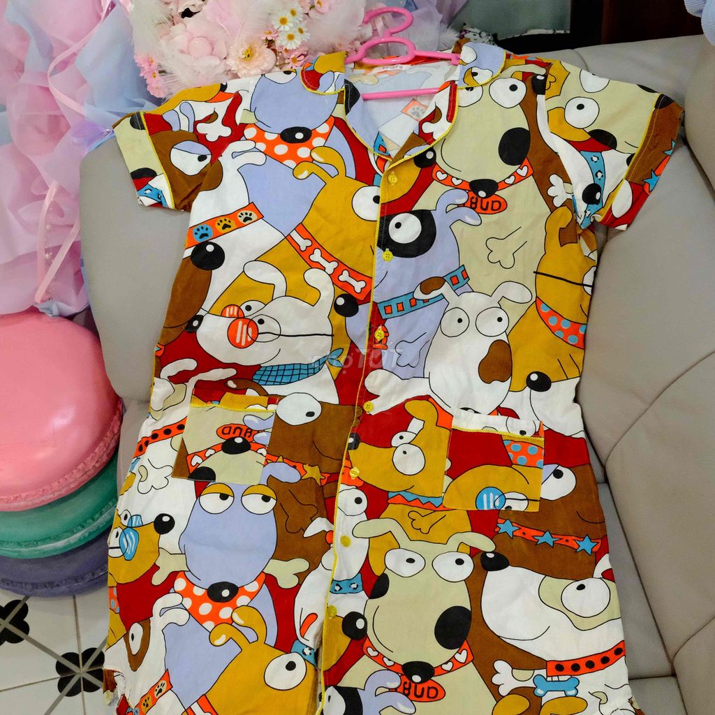 Váy ngủ pijama Nữ Vải Nhiều màu. Mua bán Quần áo tại Quận 6 Tp Hồ Chí Minh được đăng bởi Thriftshop Ifla hình 1