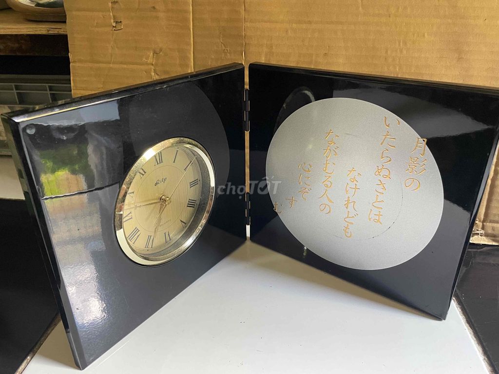 Đồng hồ để bàn Nhật Bản màu Đen. Mua bán Nội thất, đồ gia dụng khác tại Quận 6 Tp Hồ Chí Minh được đăng bởi LT Japan hình 1