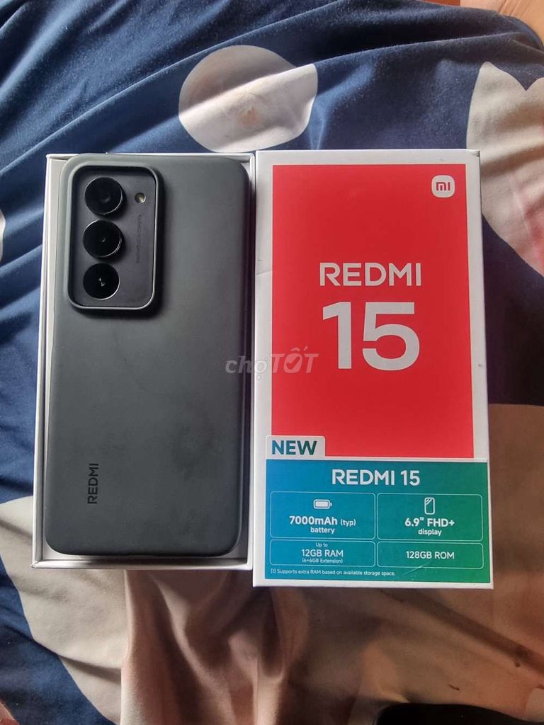 Xiaomi Redmi 15 128GB Đen Mới 99%. Mua bán Điện thoại tại Huyện Hóc Môn Tp Hồ Chí Minh được đăng bởi Ô Lông wy hình 1