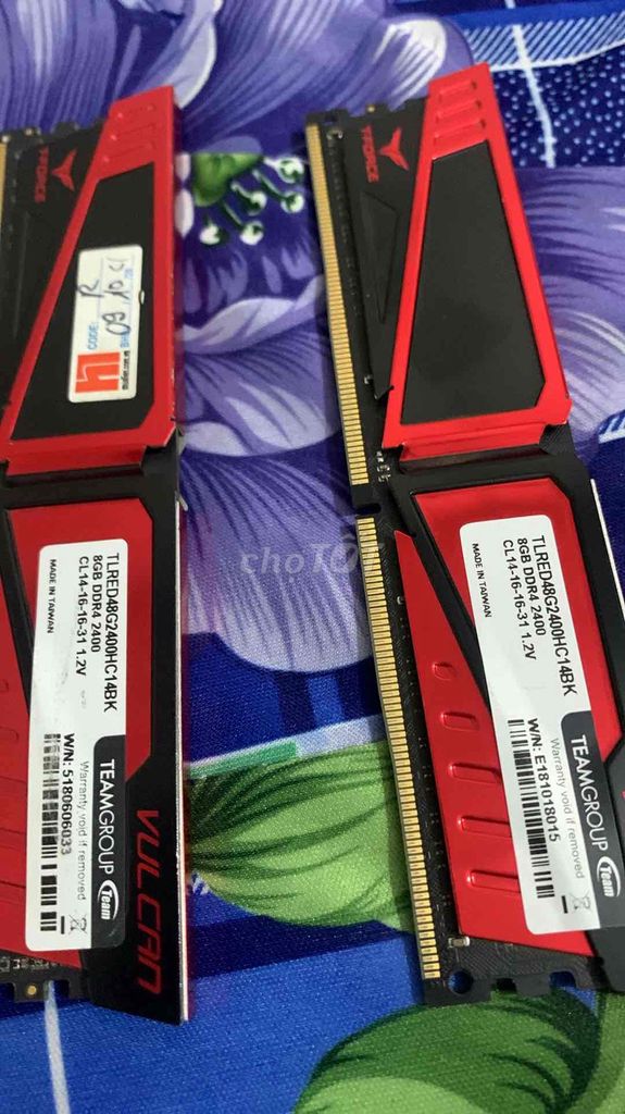 RAM TeamGroup Vulcan 8GB x 2 Đỏ. Mua bán Linh kiện (RAM, Card...) tại Huyện Tân Phú Đồng Nai được đăng bởi La quang huy hình 1