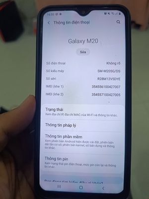 Nâng cấp bán samsung m20