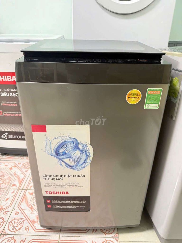 Máy giặt Toshiba 7kg cửa trên Xám đã sử dụng. Mua bán Máy giặt tại Quận 7 Tp Hồ Chí Minh được đăng bởi Điện Lạnh Giá Tốt hình 1