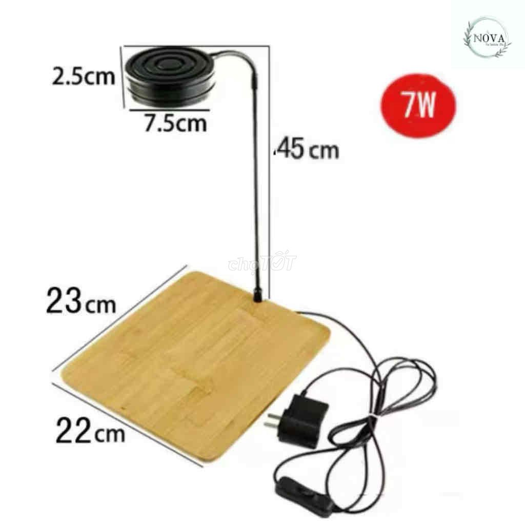Đèn bể gỗ Đen 7W 45cm. Mua bán Đèn tại Quận Đống Đa Hà Nội được đăng bởi Classy World hình 1