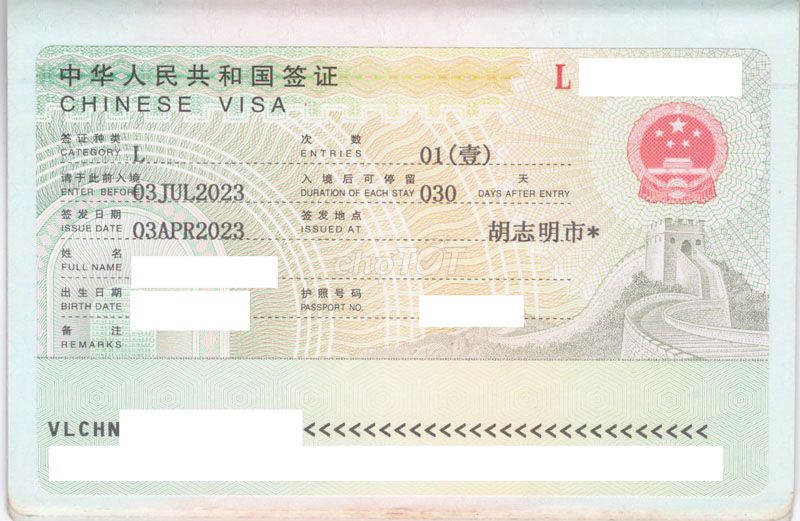 Dịch vụ làm visa Trung Quốc nhanh - vắng mặt