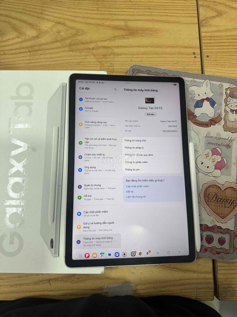 Samsung Galaxy Tab S9 FE 8GB/256GB + S Pen fullbox. Mua bán Máy tính bảng tại Quận Nam Từ Liêm Hà Nội được đăng bởi Ngô Thị Yến hình 1