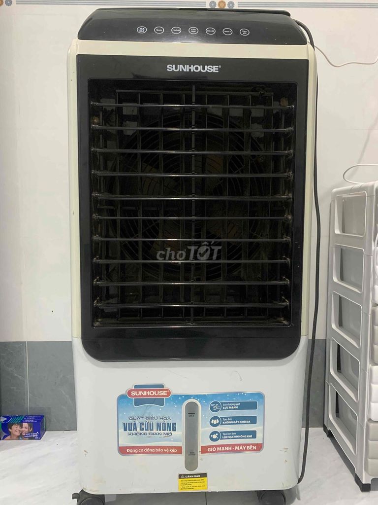 Quạt hơi nước SUNHOUSE Trắng Đen. Mua bán Quạt tại Huyện Lai Vung Đồng Tháp được đăng bởi Thu vo hình 1