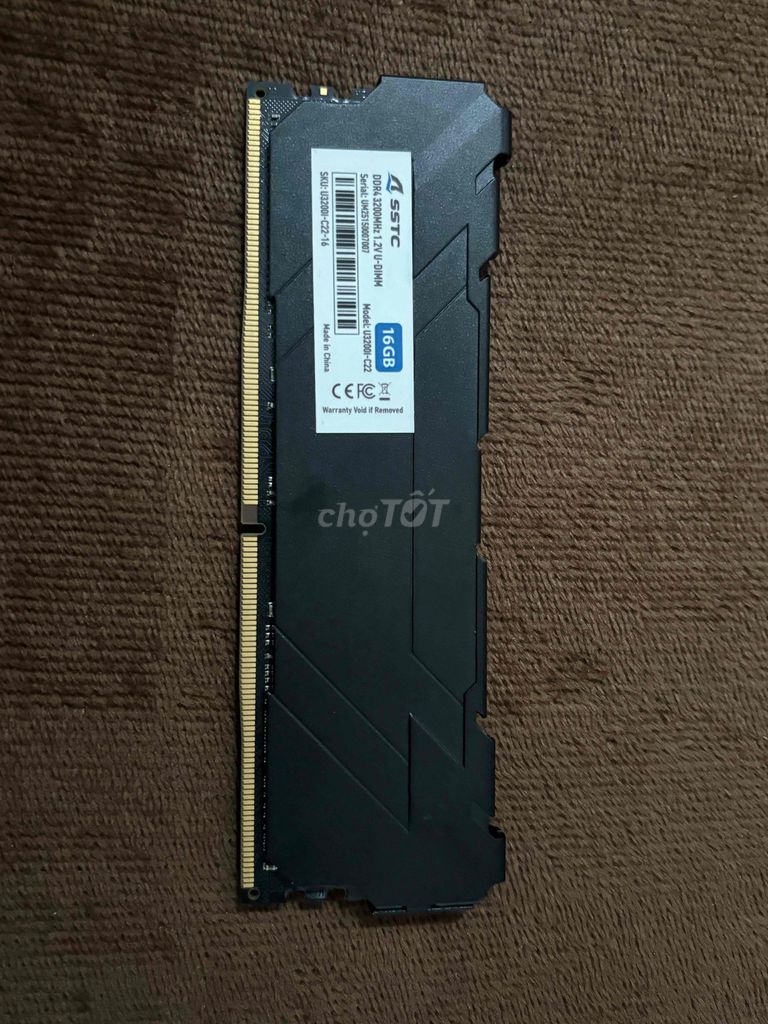 RAM SSTC 16GB DDR4 3200MHz Đen. Mua bán Linh kiện (RAM, Card...) tại Huyện Quảng Xương Thanh Hóa được đăng bởi Đàm Oanh hình 1