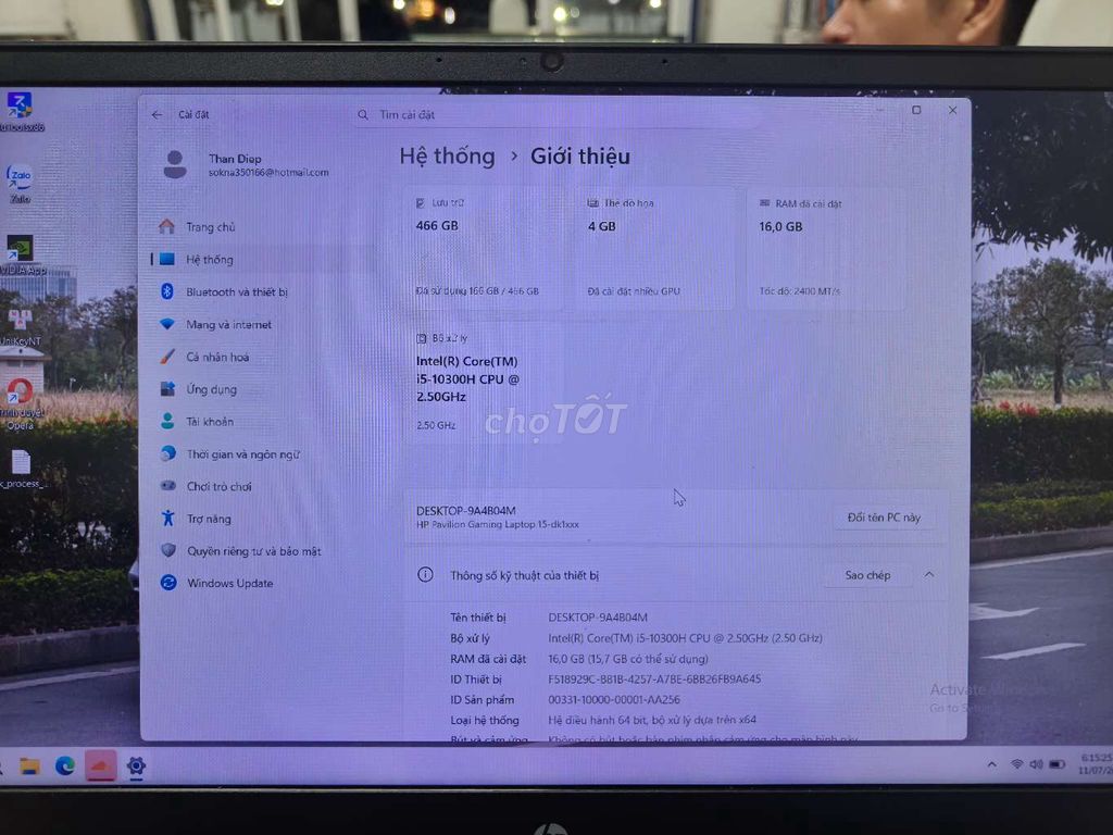 HP Pavilion Gaming 15-dk1xxx i5-10300H 16GB/512GB. Mua bán Laptop tại Huyện Bù Đăng Bình Phước được đăng bởi long cu hình 1