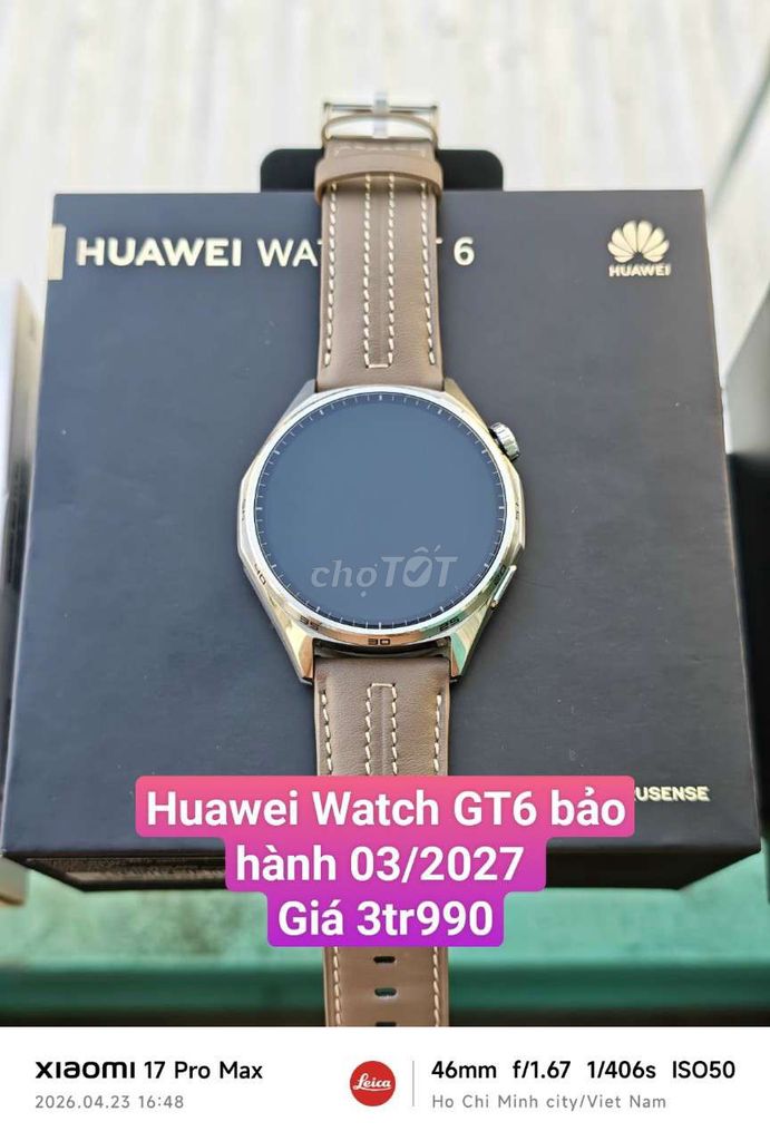 Huawei Watch GT 6 99% bản dây da fullbox. Mua bán Thiết bị đeo thông minh tại Quận Tân Bình Tp Hồ Chí Minh được đăng bởi Phương Tech hình 1