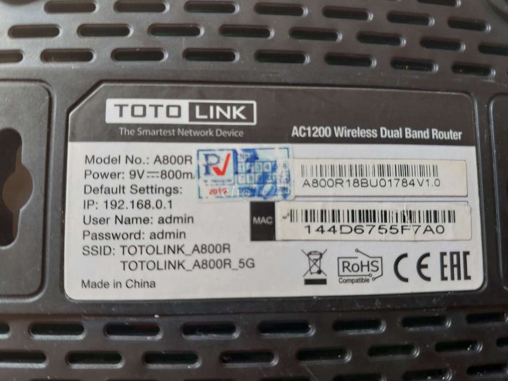 Router wifi Totolink N800R băng tần kép AC1200Mps