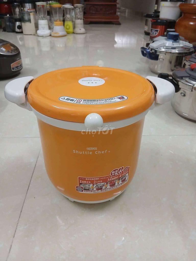 Nồi ủ nhiệt Thermos 4.5 lít Cam Nhật Bản. Mua bán Dụng cụ nhà bếp tại Thành phố Chí Linh Hải Dương được đăng bởi Tranthuy hình 1