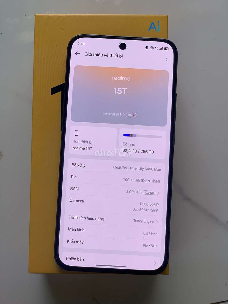 Realme 15T 256GB Đen. Mua bán Điện thoại tại Huyện Hóc Môn Tp Hồ Chí Minh được đăng bởi Duy hình 1