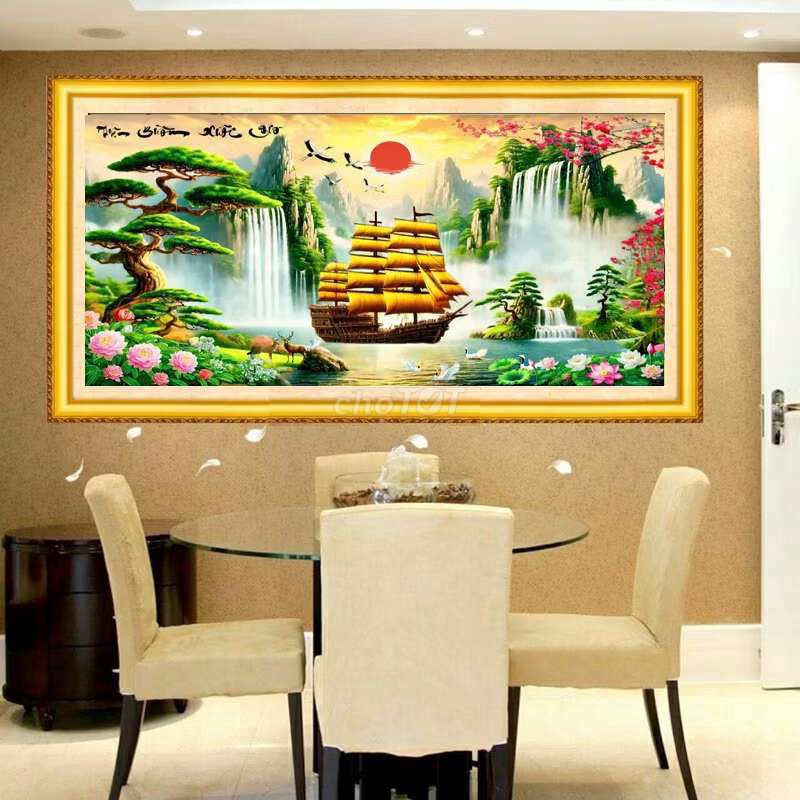 Tranh thêu chữ thập Phong thủy Gương Gỗ. Mua bán Cây cảnh, đồ trang trí tại Quận Thanh Khê Đà Nẵng được đăng bởi Hà Vy hình 1