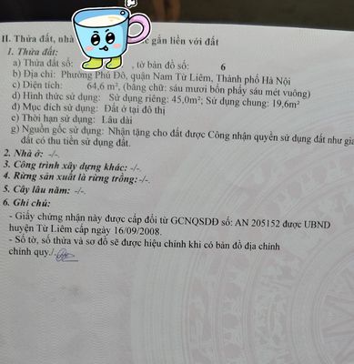 Bán nhà phú đô, từ liêm