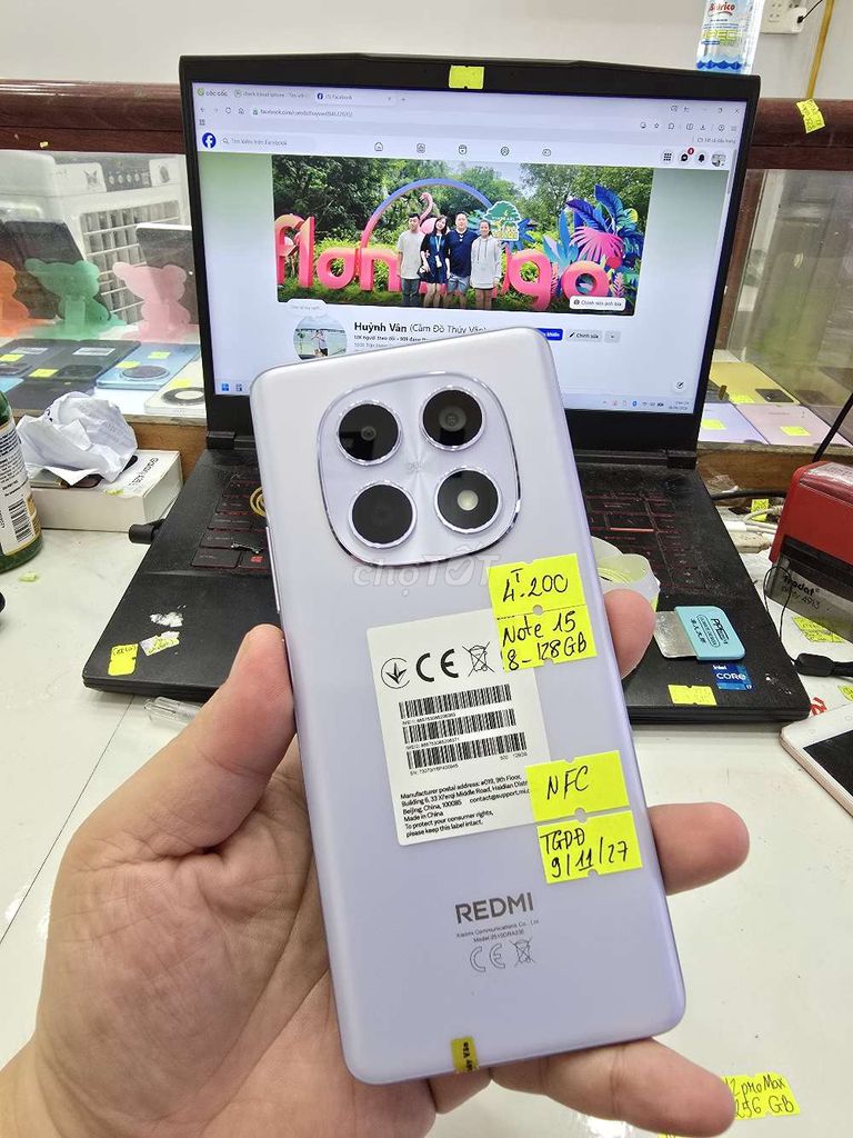 Xiaomi Note 15 8GB/128GB Tím nhạt. Mua bán Điện thoại tại Thành phố Long Xuyên An Giang được đăng bởi Facebook Cầm Đồ Thúy Vân hình 1