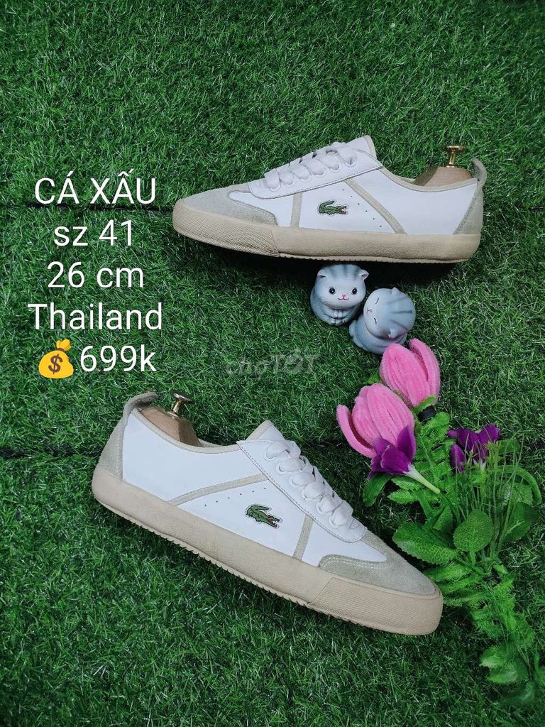 Giày thể thao Lacoste Nam Trắng 41. Mua bán Giày dép tại Thị xã Sơn Tây Hà Nội được đăng bởi Duong hình 1