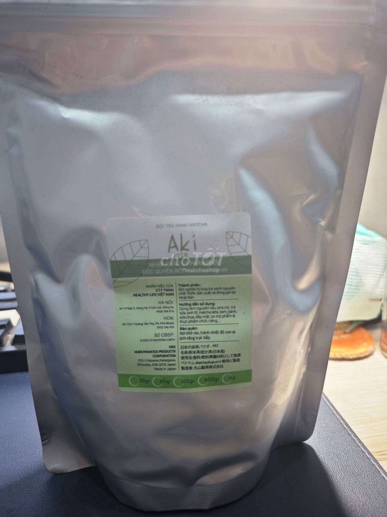 Bột trà xanh Matcha Aki 500g. Mua bán Đồ ăn, thực phẩm và các loại khác tại Thành phố Thủ Đức Tp Hồ Chí Minh được đăng bởi Trần Trọng Đăng hình 1