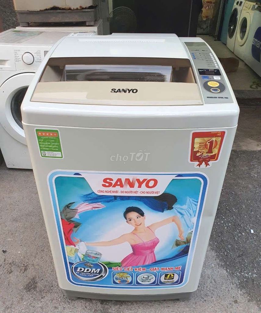 Thanh lý máy giặt Sanyo 8 kg chạy tốt có ship