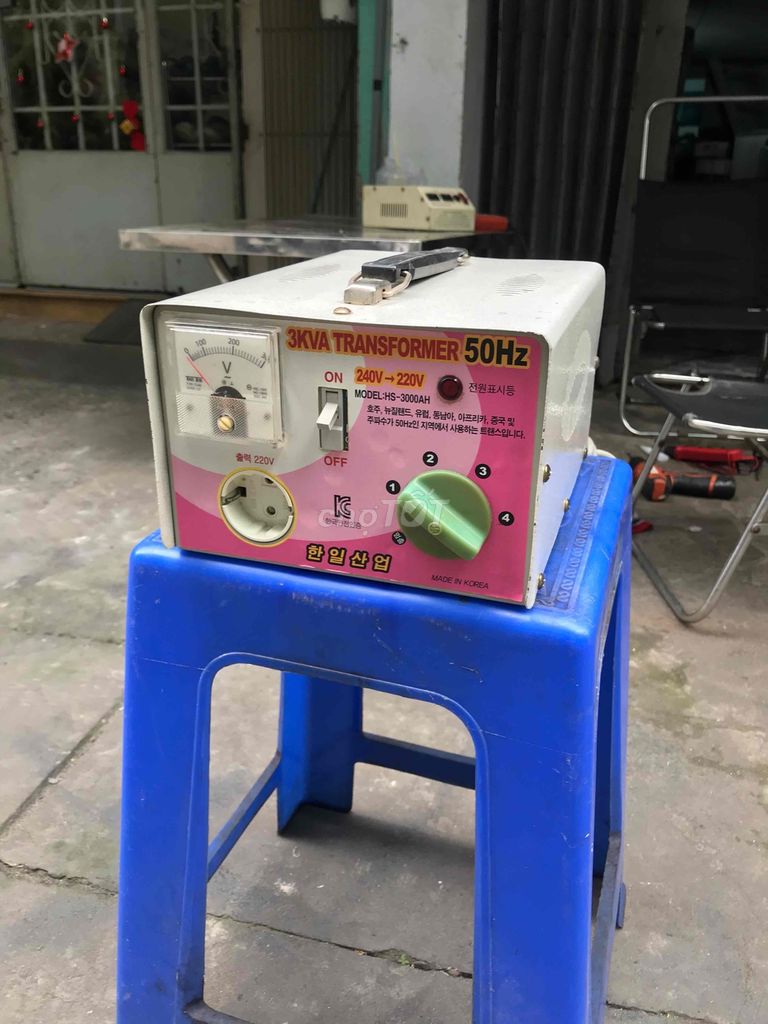 biến áp hàn quốc 3KVA  ra 190-200-210-220v